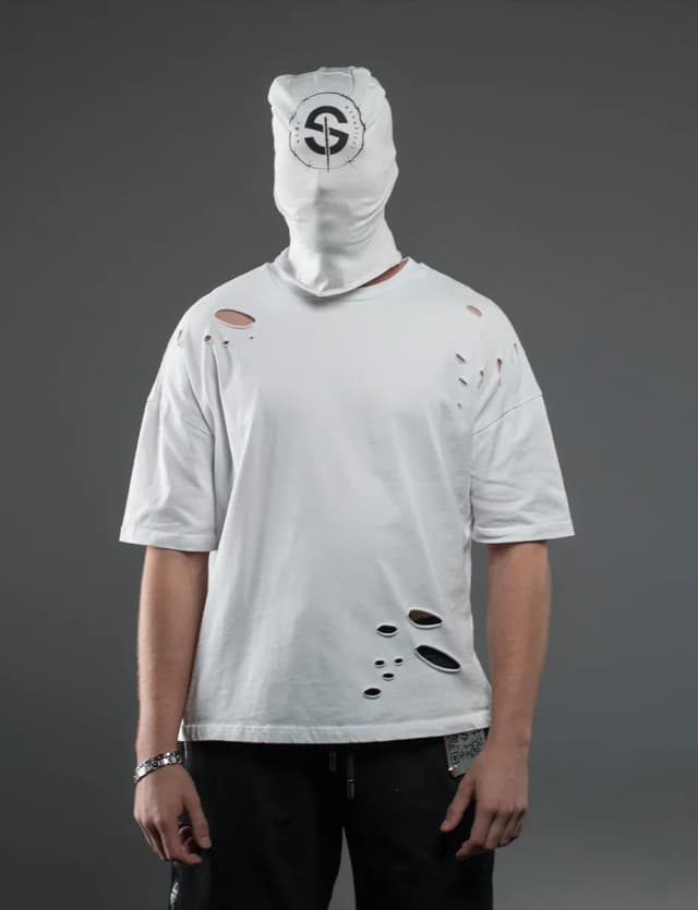 Tricou Alb White Warrior - Războinic și Învingător Urban